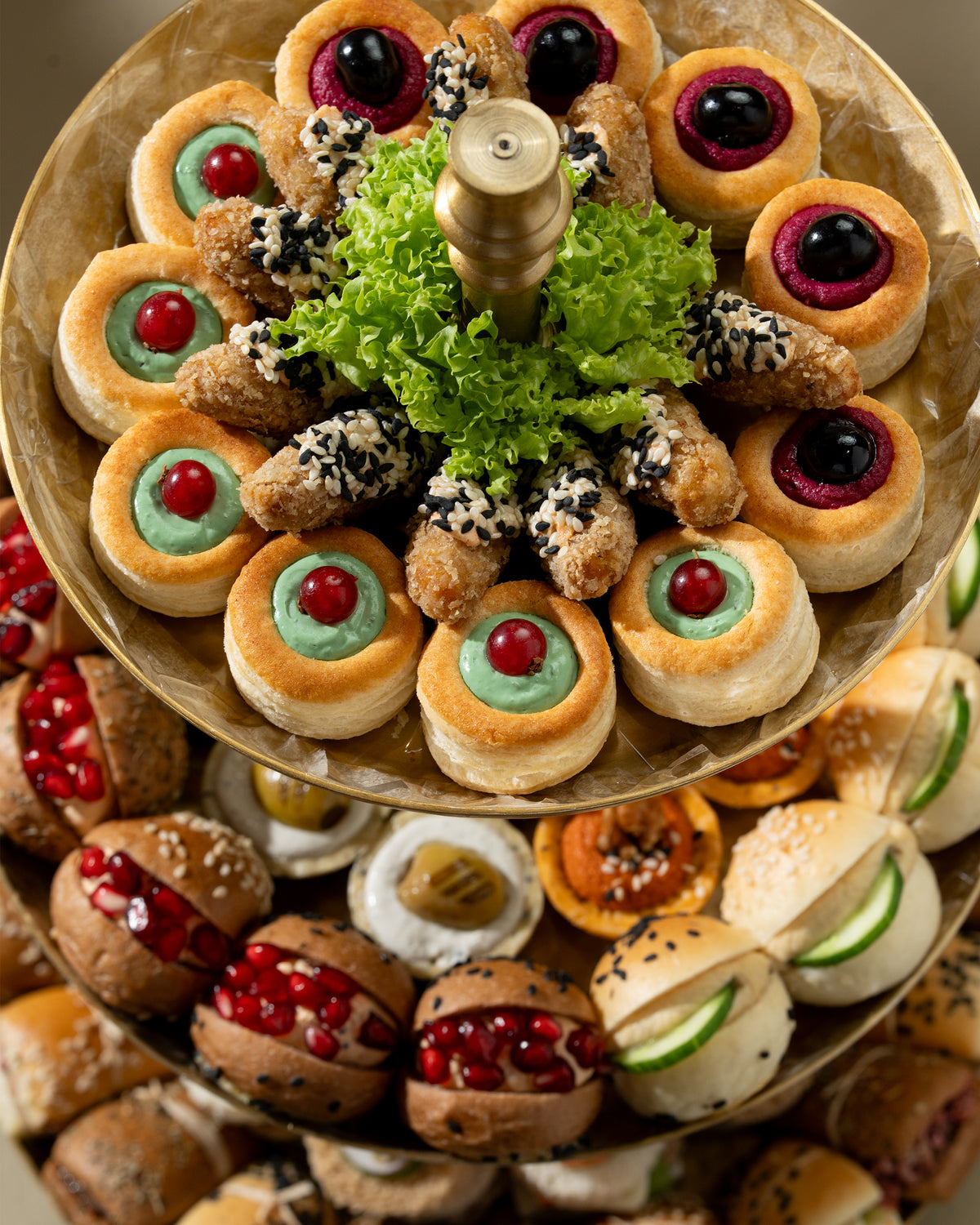 Gold Assorted Sandwich Stand