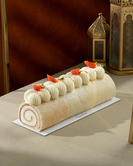 Vanilla Strawberry Roll