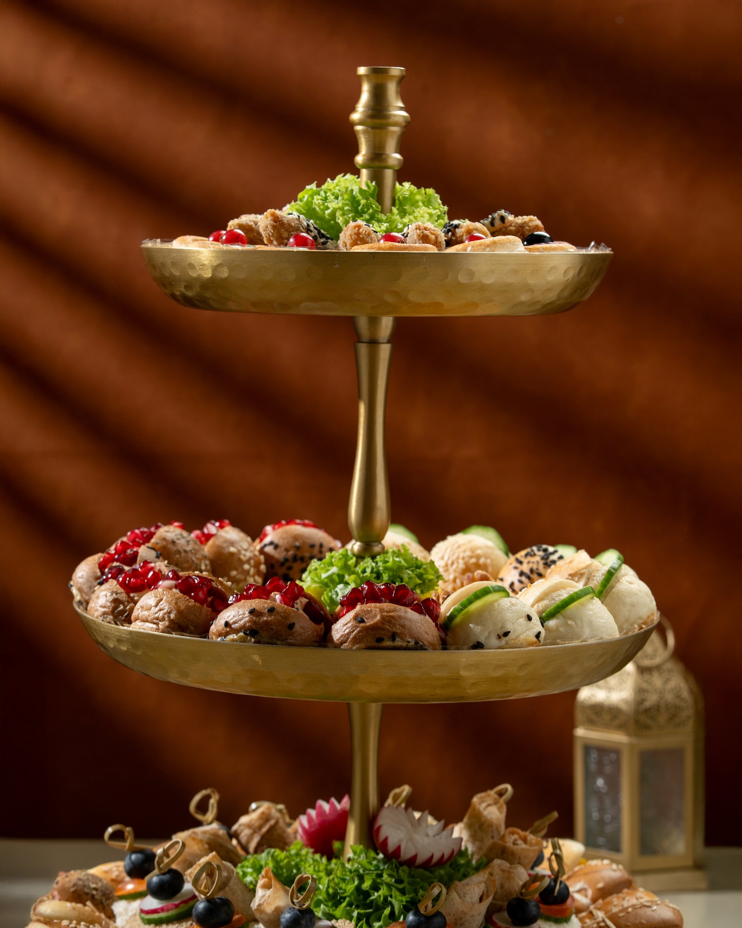 Gold Assorted Sandwich Stand