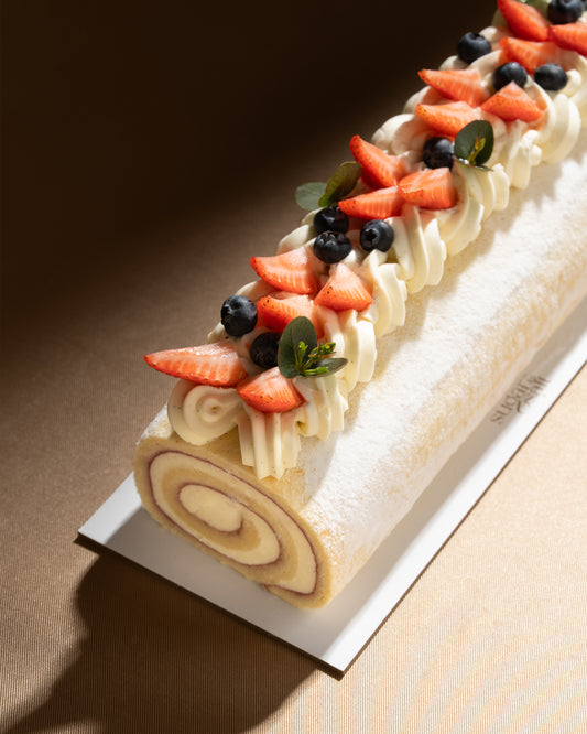 Vanilla Strawberry Roll