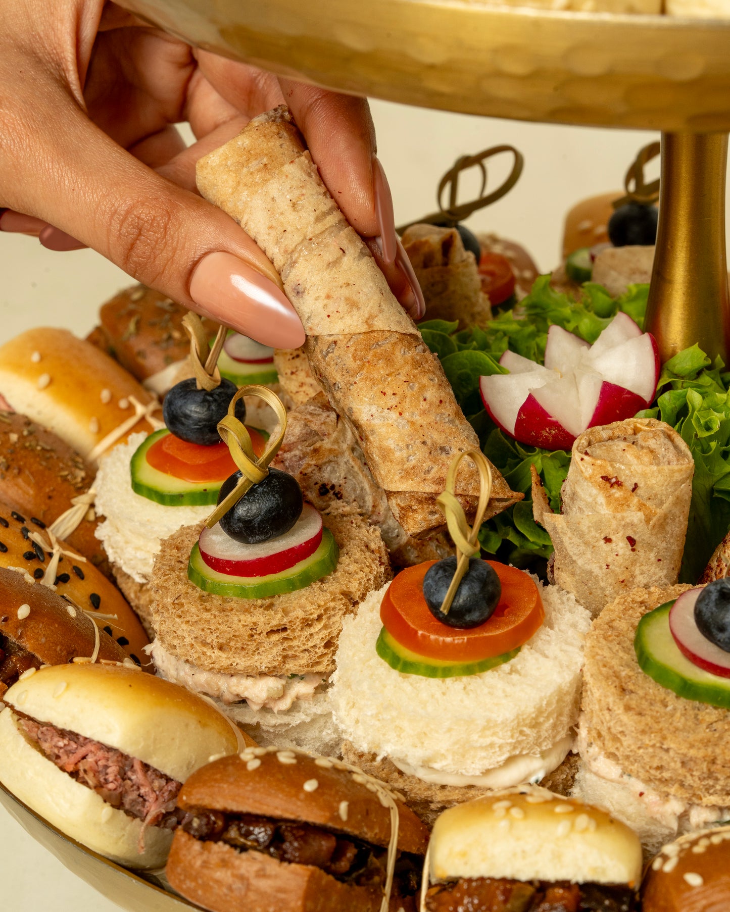 Gold Assorted Sandwich Stand